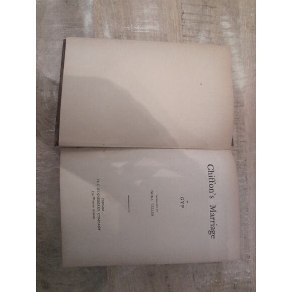 Chiffon's Marriage by Gyp, Translated by Nora Teller, Classic Vintage Hardcover - Picture 5 of 6